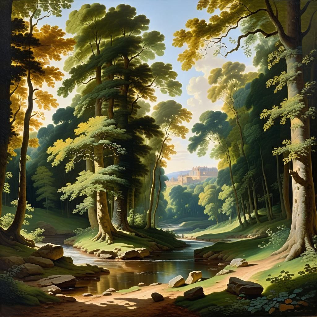 Baroque Forest: A Classical Landscape Painting