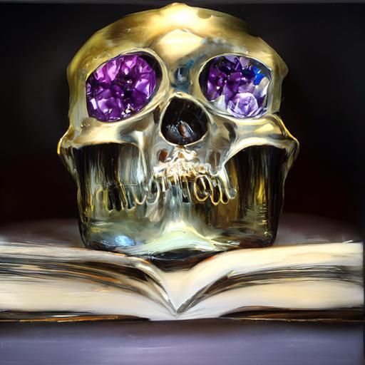 Amethyst Eyed Memento Mori in Hyperrealism