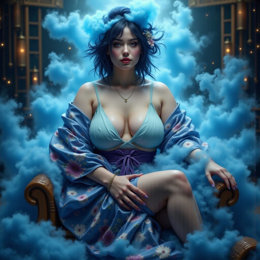 Hyperrealistic Geisha in Cinematic Splendor