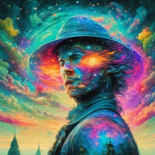 Surreal People Arrive in Anime Realm Illustration