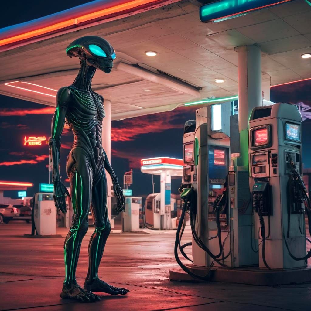 Alien Gas Station 766 👽 Jv9L