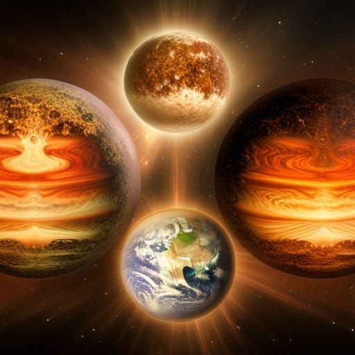 Mother Earth and Planets in Fibonacci Sequence