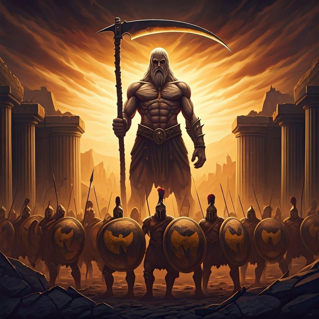 Spartans Clash with Titan Kronos on Battlefield