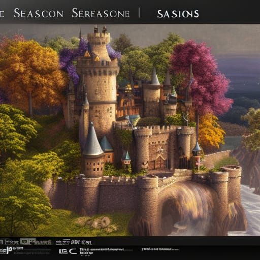 Four Seasons Castle: Fantasy Concept Art