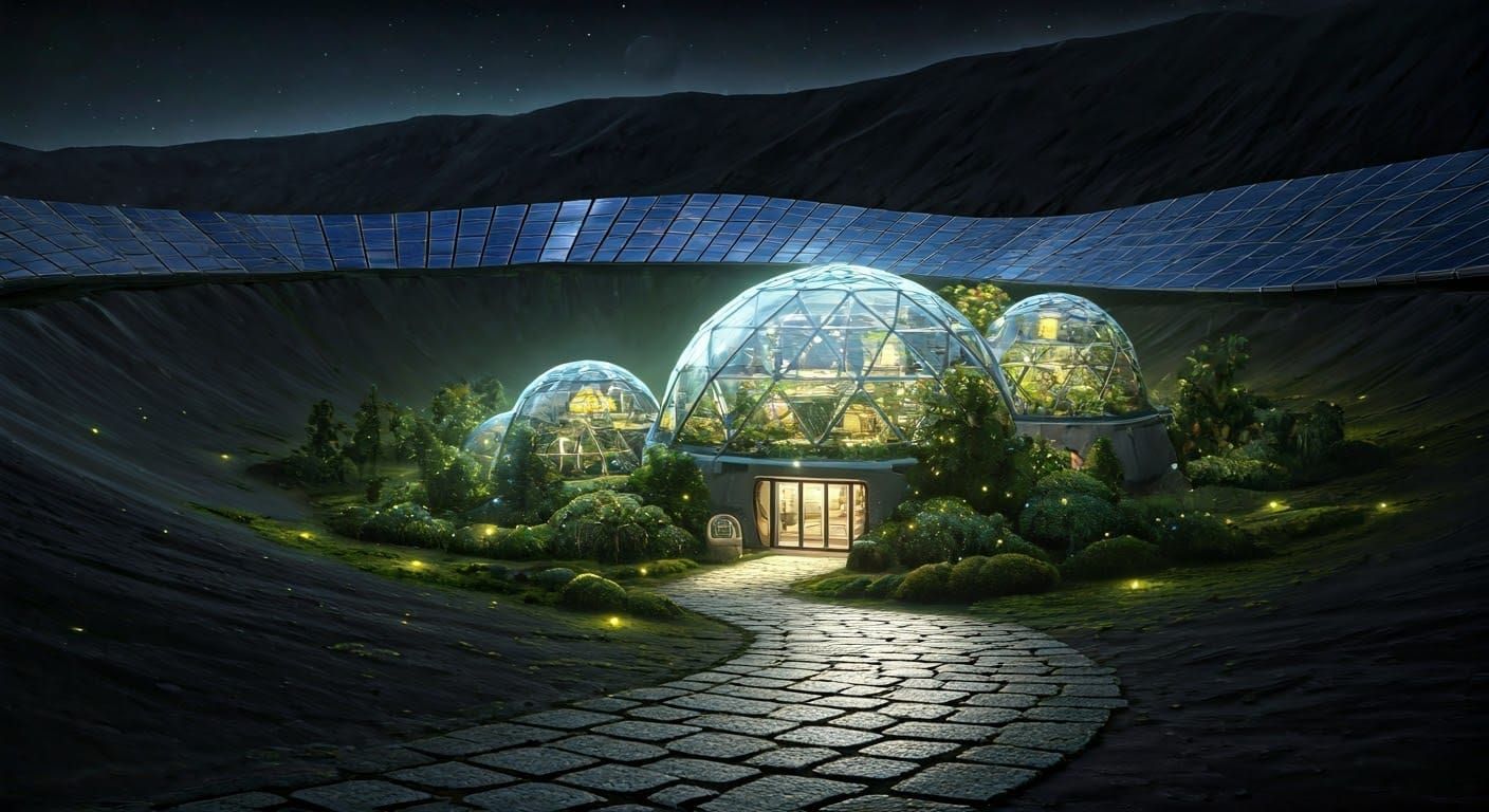 Lunar Eden: The Moon Grove Crater Colony