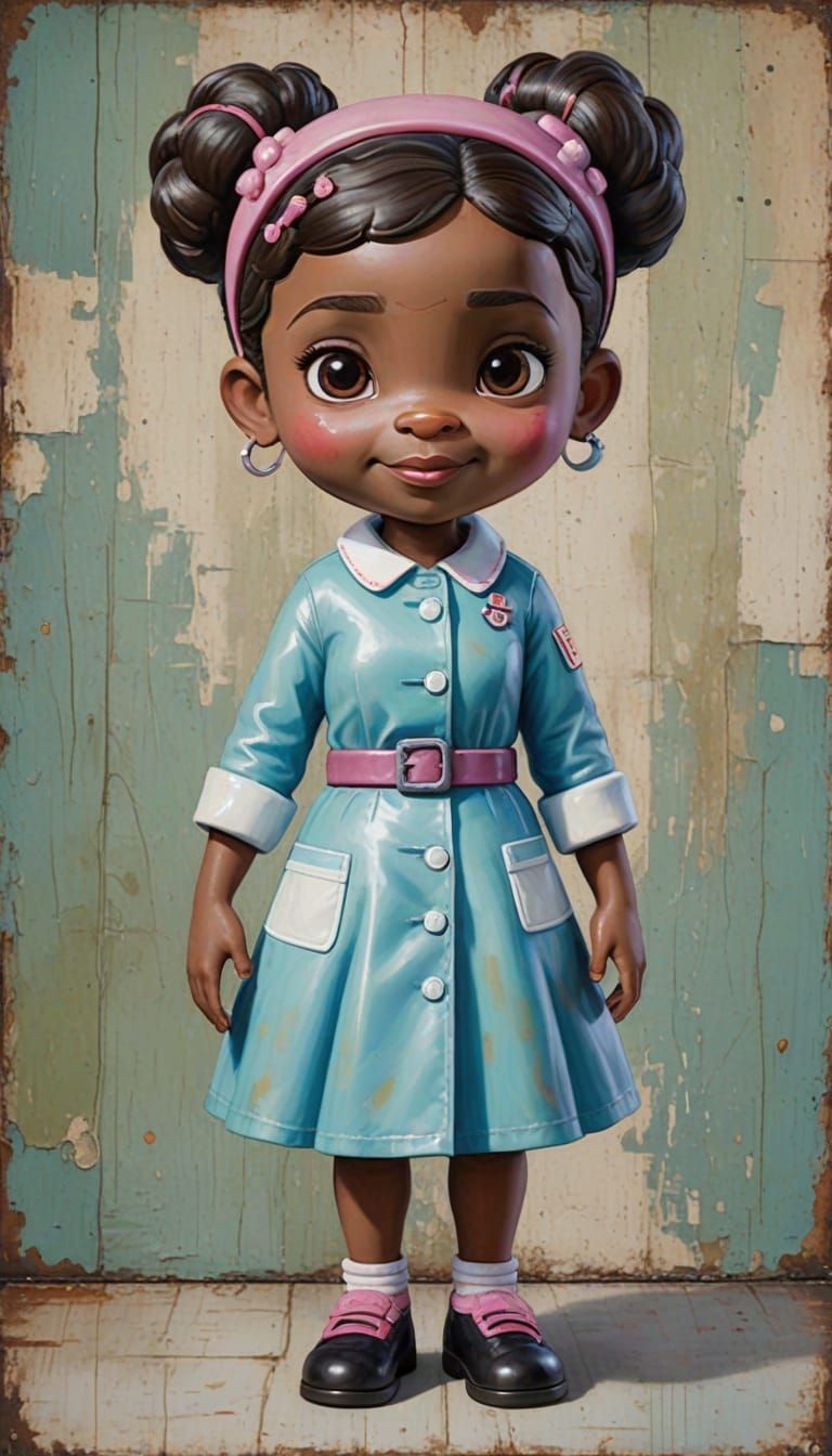 Encaustic Portrait in the Style of Lois Ehlert