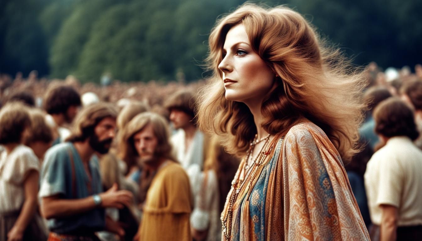 Greta Garbo at Woodstock 1969: Vintage Photo