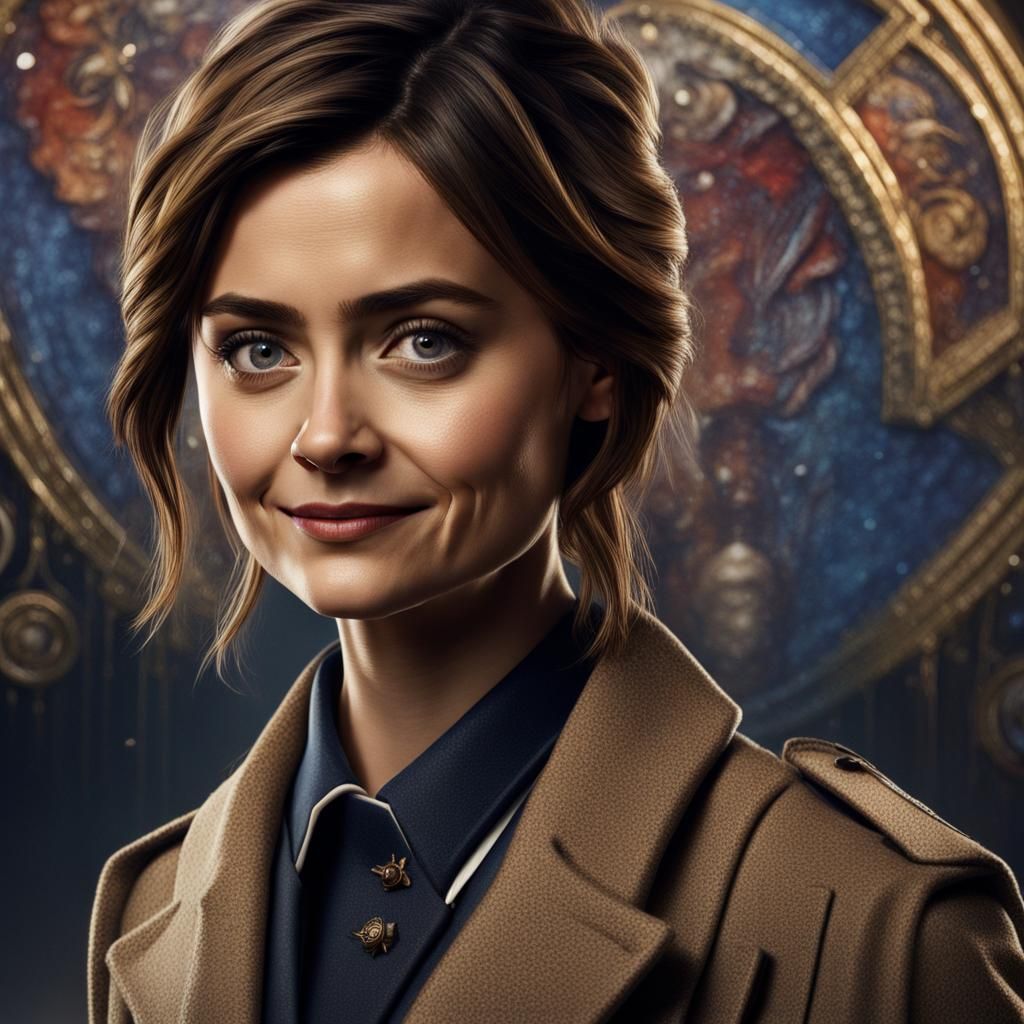 Jenna Coleman Portrait in Doctor Who Style