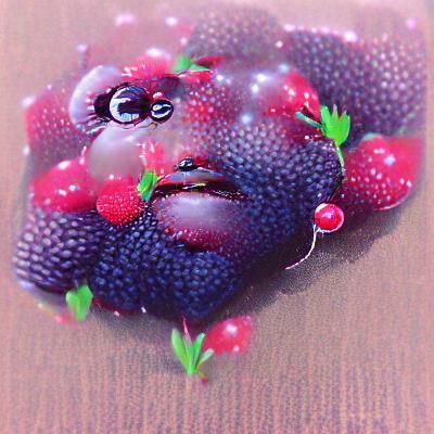 Photorealistic Close-up of a Single Berry