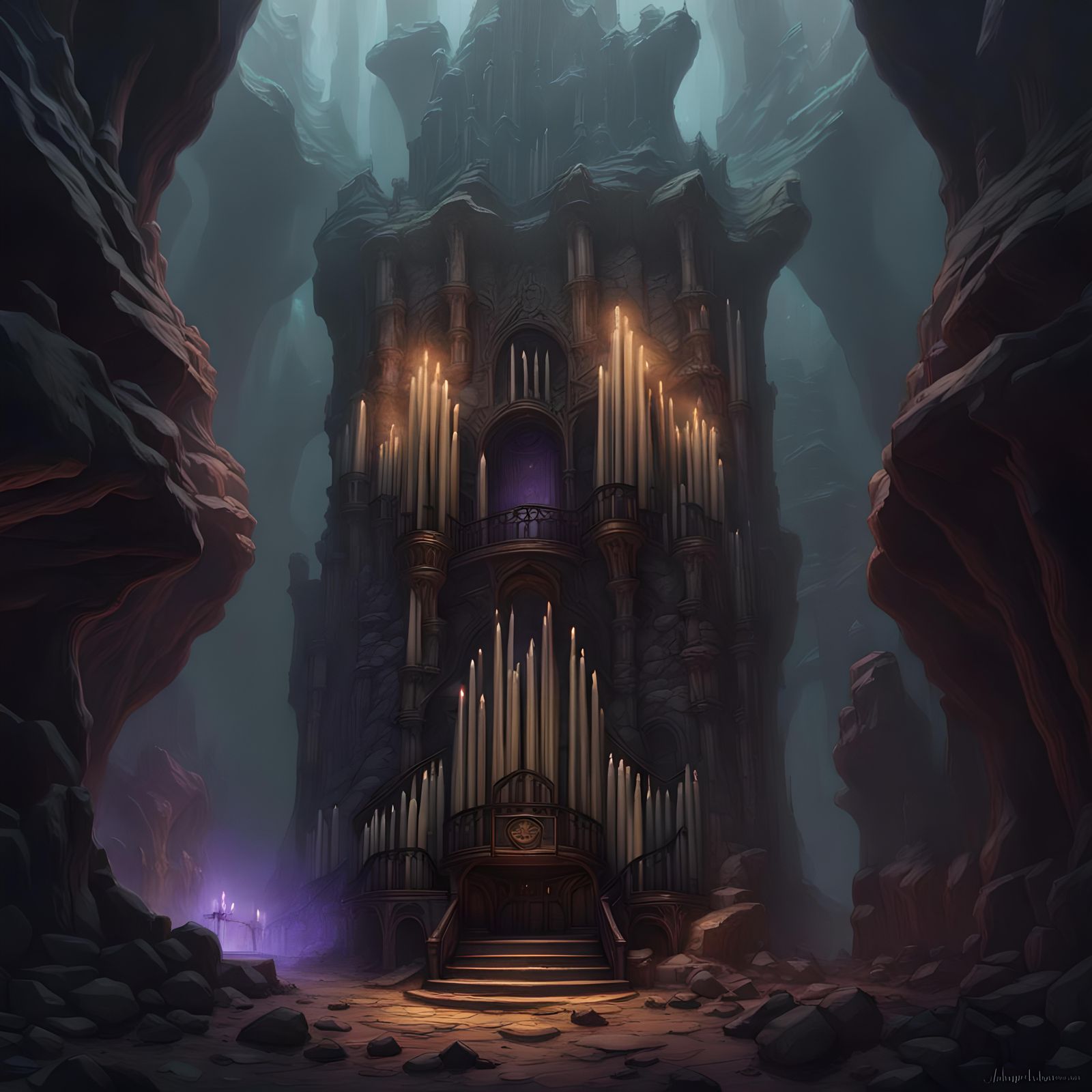 Epic Pipe Organ in Underground Cave