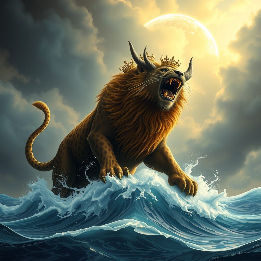 Leopard-Bear-Lion Hybrid Sea Beast Rises from the Depths