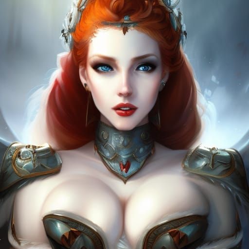 Redhead Ice Queen Coronation Portrait