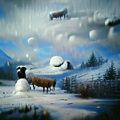 Snowing in Scotland: An Oil on Canvas Painting
