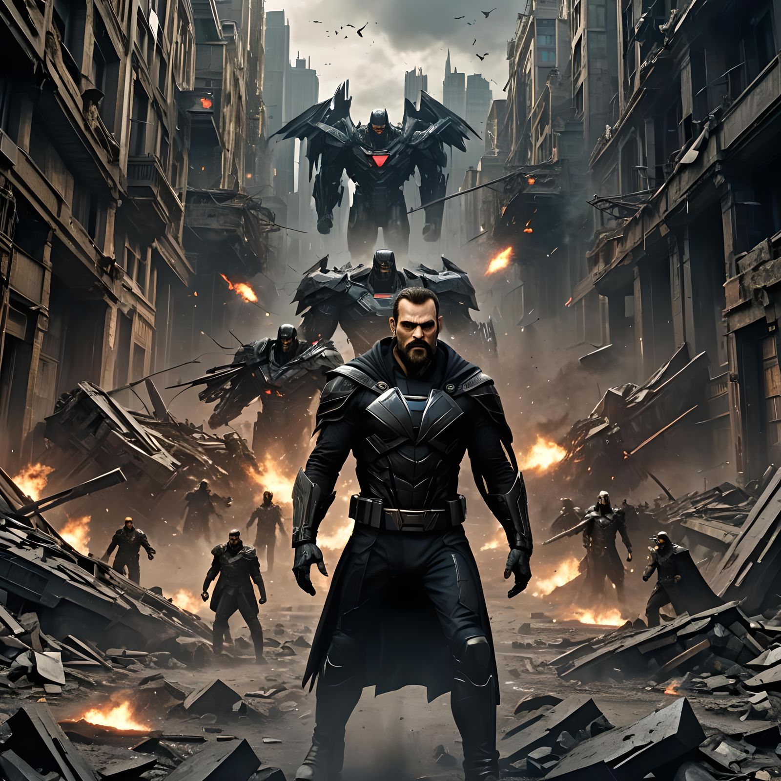 General Zod in Battle Damaged Metropolis