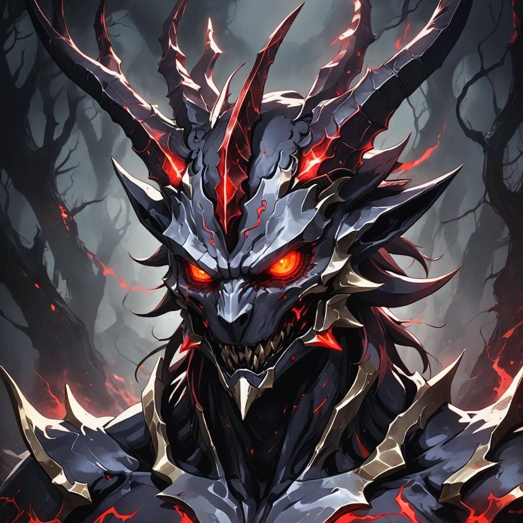 Demonic Arceus Portrait in Anime Style