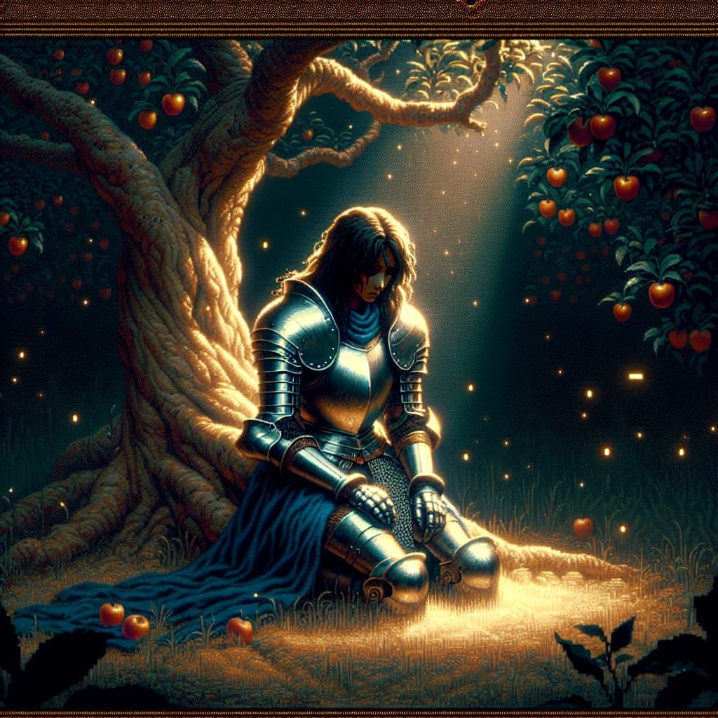 Dark Knight in a Haunted Orchard