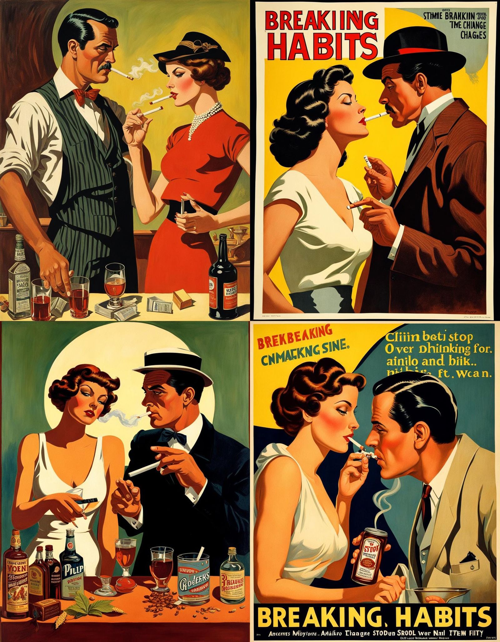 Breaking Habits: A Pulp Art Transformation