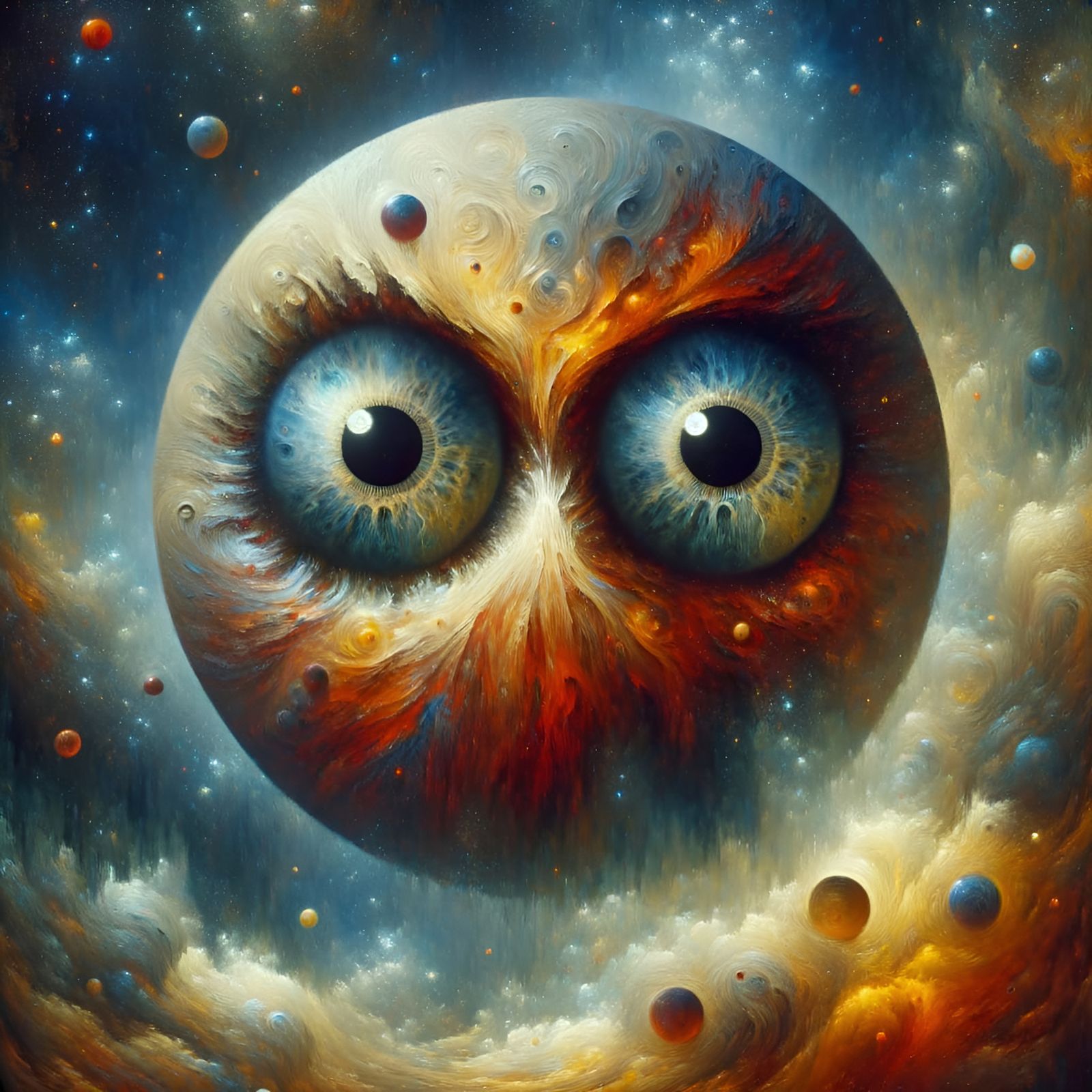 Furious Planet with Eyes: Fantastical Realism in Oil