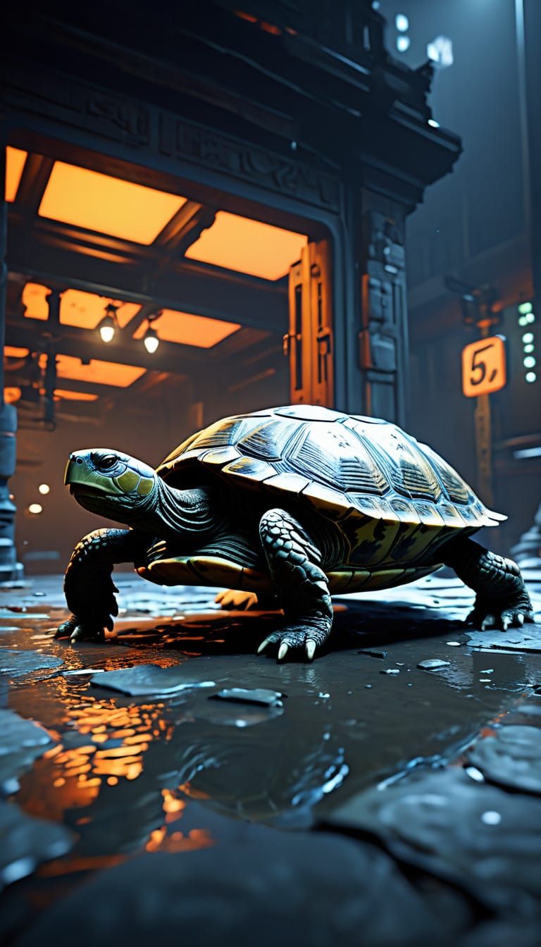 Heroic Turtle Transforms into Ninja Turtle in Dramatic 3D Ci...