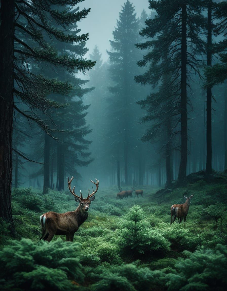 Mysterious Washita Mountains Landscape at Dawn