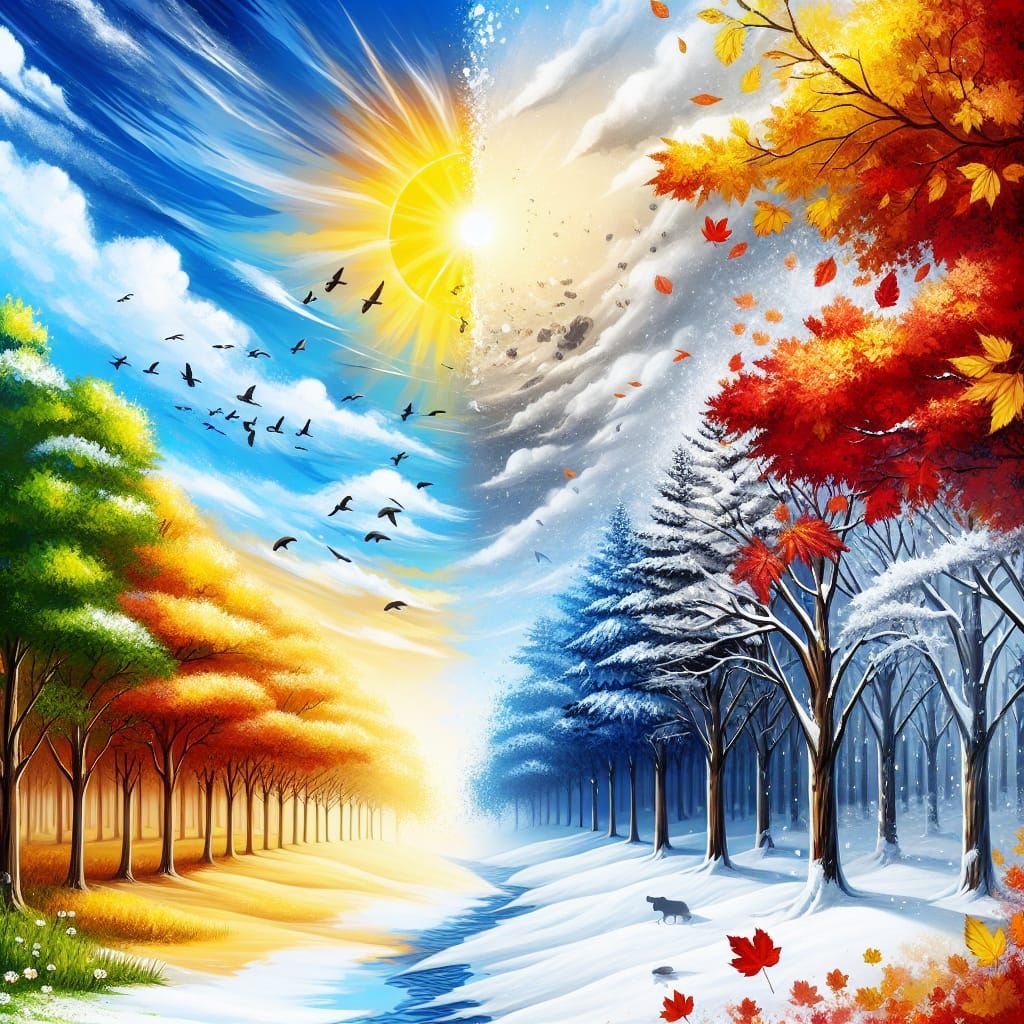 AUTUMN when the weather can't decide if it's summer or winte...