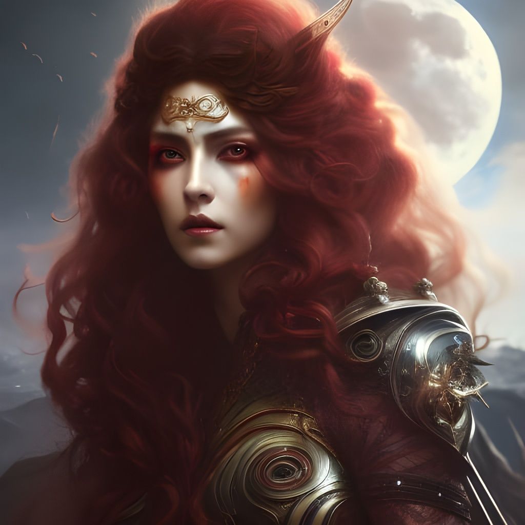 Malenia of Elden Ring: Tragic Portrait in Hyperdetailed Styl...