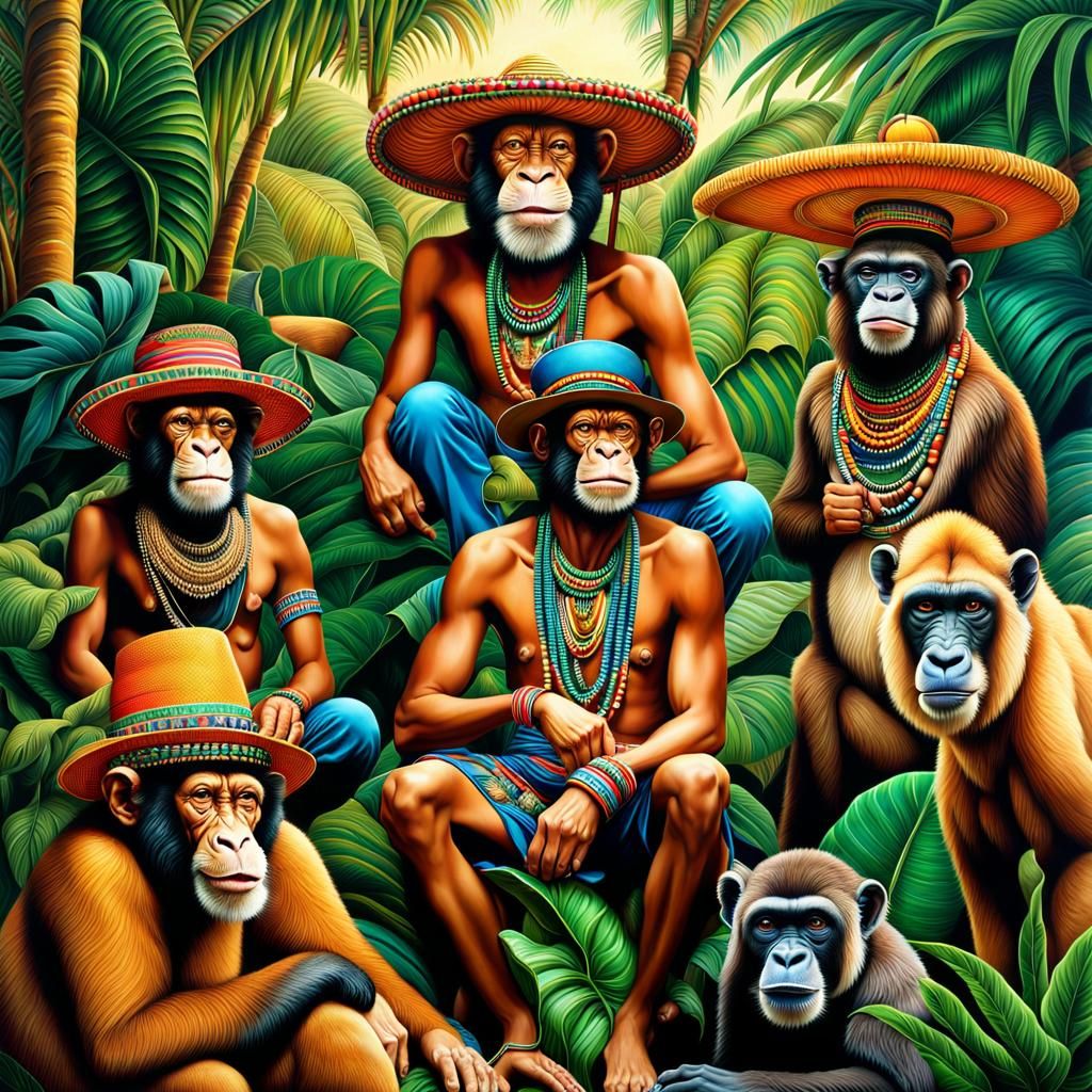 Maximalist Meeting of People, Monkeys, and Camels