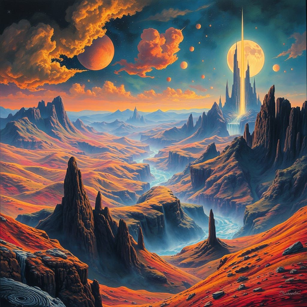 Vibrant Prog Dreamscapes: Lush, Mystical Alien World