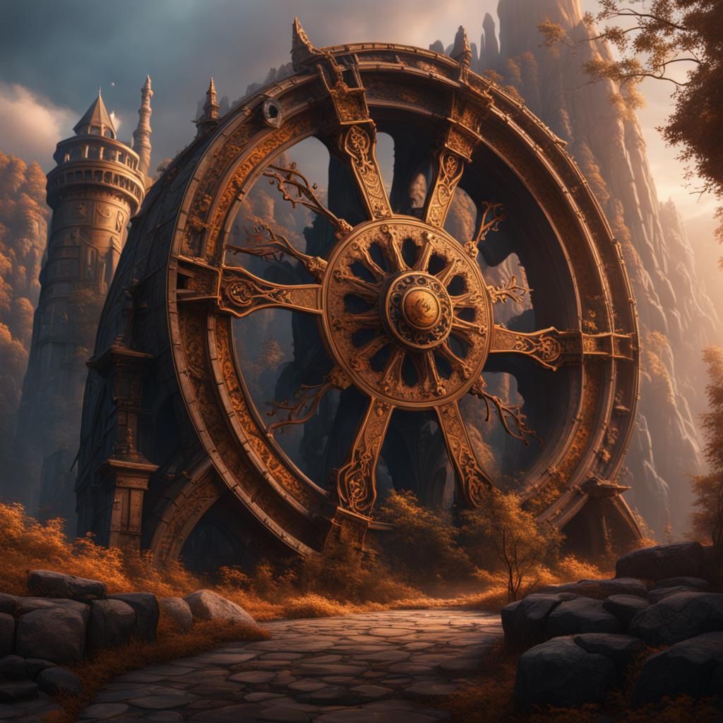 Fantastical Wheel of Time Concept Art in Deep Color