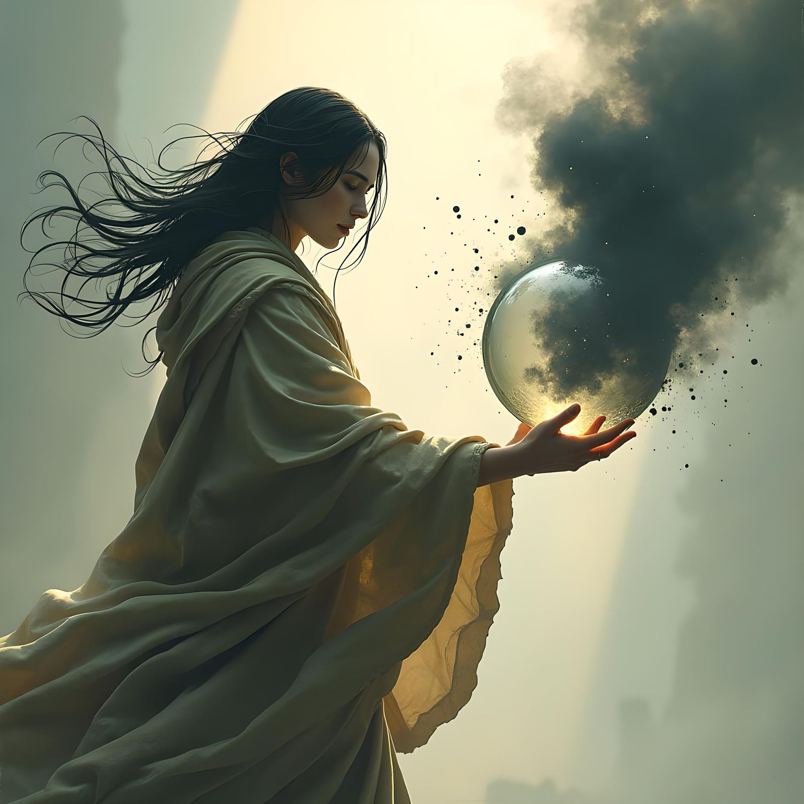 Anime Monk Shatters Orb, Releases Spirit