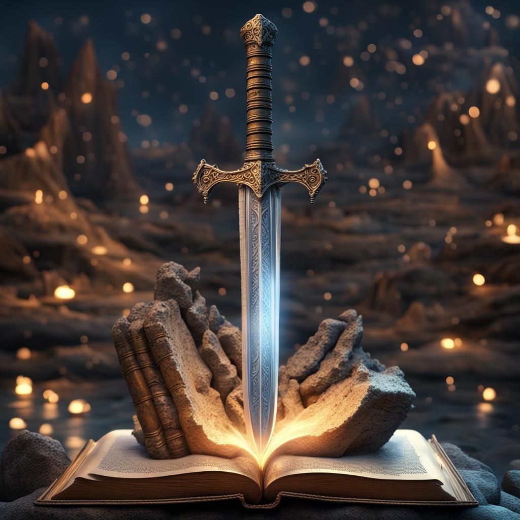 Magic Sword Escapes Book in Enchanted Night