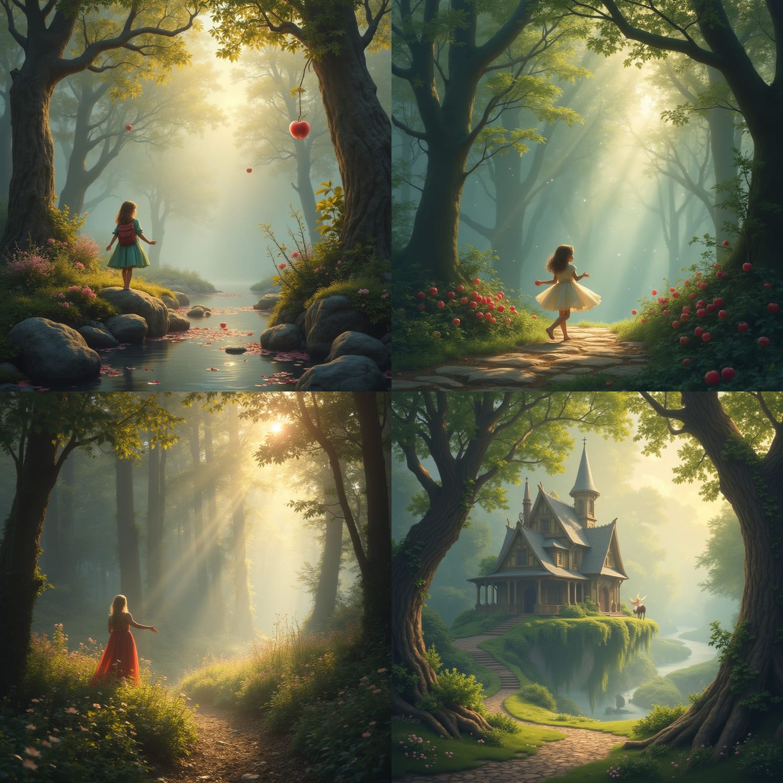 Ethereal Fantasy Apple AirPlay in Kinkade Style
