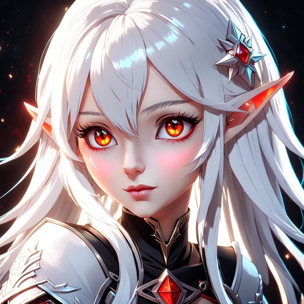 Anime Elf Portrait in 3D with Ethereal Glow