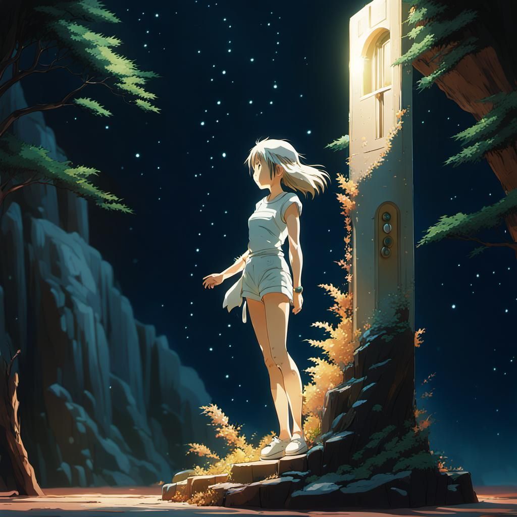 Anime Key Visual Inspired by Studio Ghibli