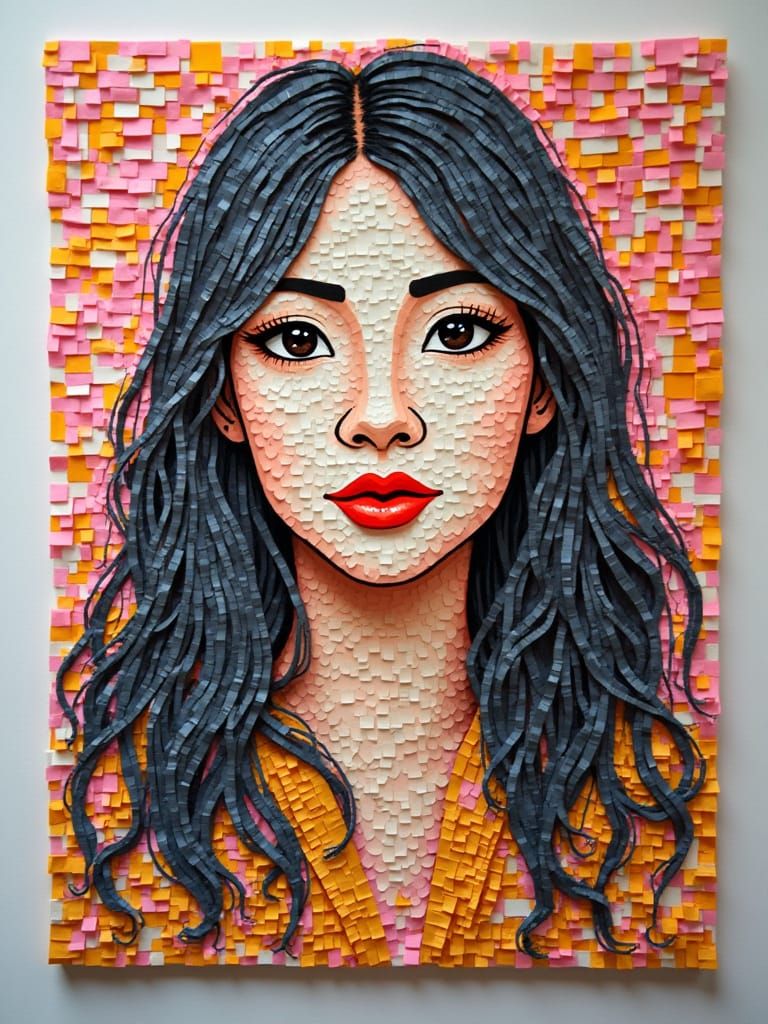 Portrait - Post-It Note Mosaic