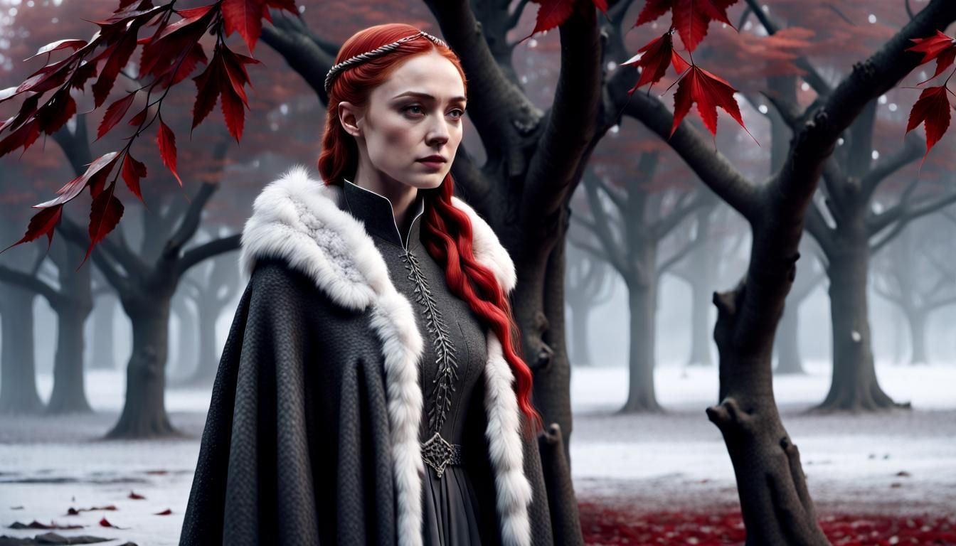 Sansa Stark Portrait in Game of Thrones Style