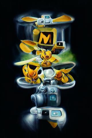 Metabee Medarot Digital Illustration in 8K