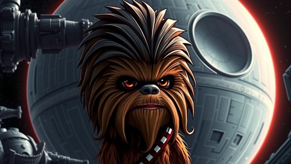 Chibi Chewbacca Portrait with Detailed Fur