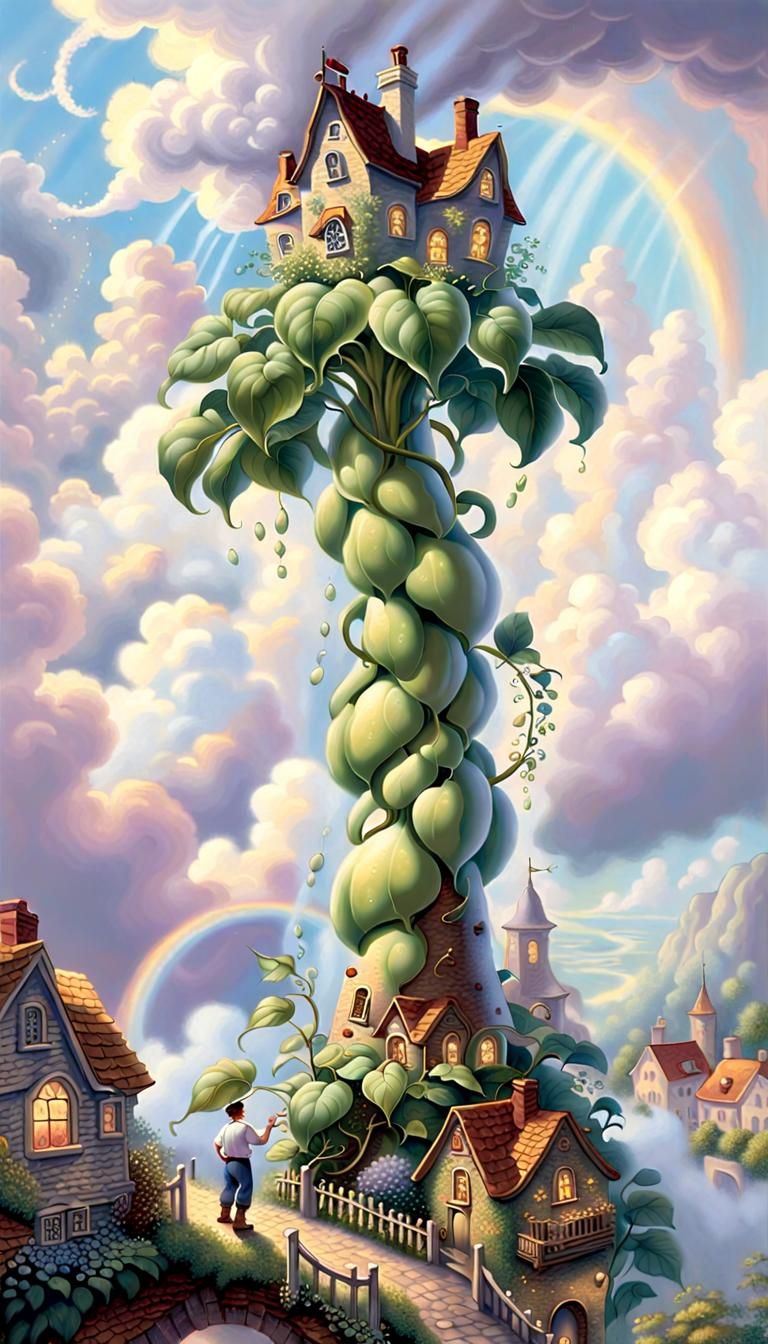 Jack and the Beanstalk: Whimsical Folk Art
