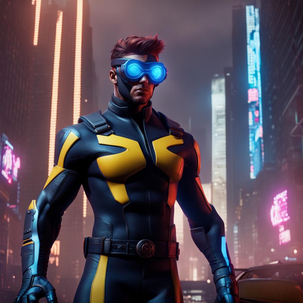 Cyclops in Neo Los Angeles: A Cyberpunk Marvel