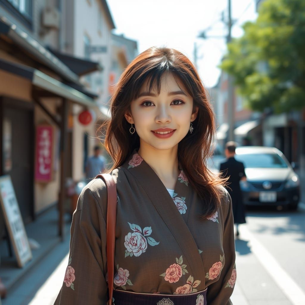 Elegant Japanese Woman Portrait