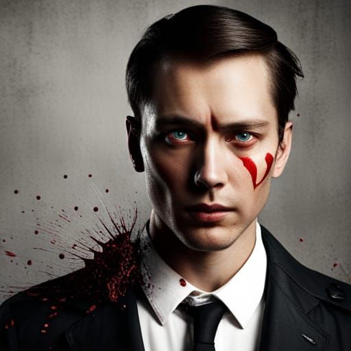 Futuristic Detective's Unyielding Will in Cyberpunk Style