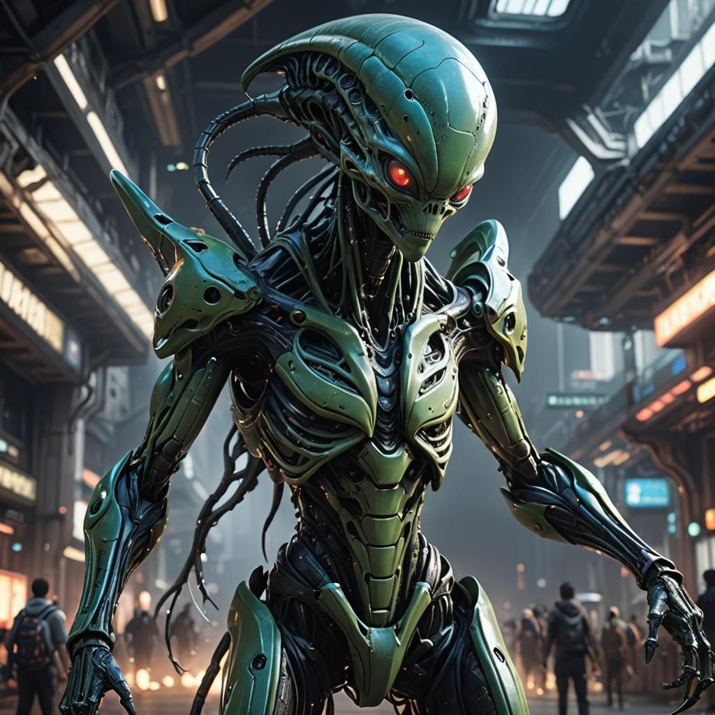 Ghost Alien in 3D Anime Style