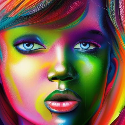 Hyperrealistic M&M People in Dramatic Splash Art