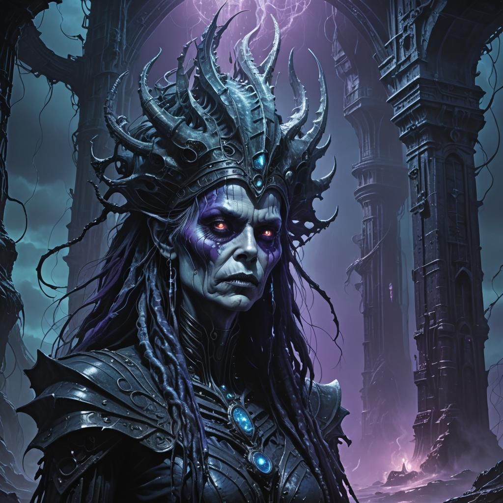 Sea Hag Portrait in Tower, Inspired by Fantasy Art