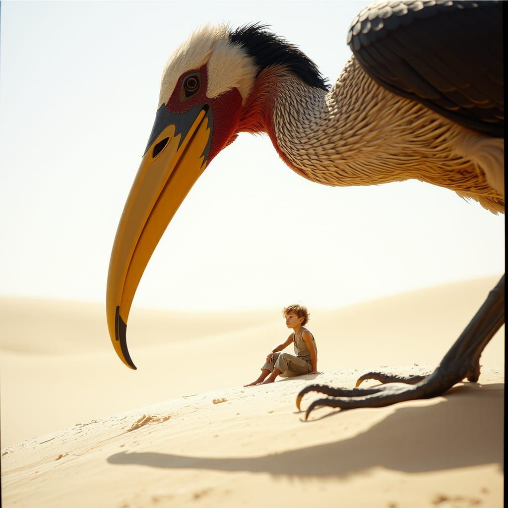 Epic Bird of Prey in Desert Landscape