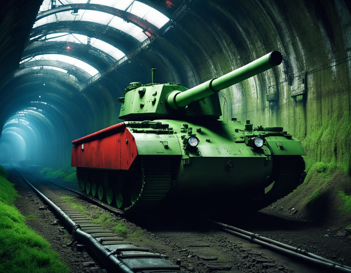 Industrial Tank Patrol in Abandoned Tunnel