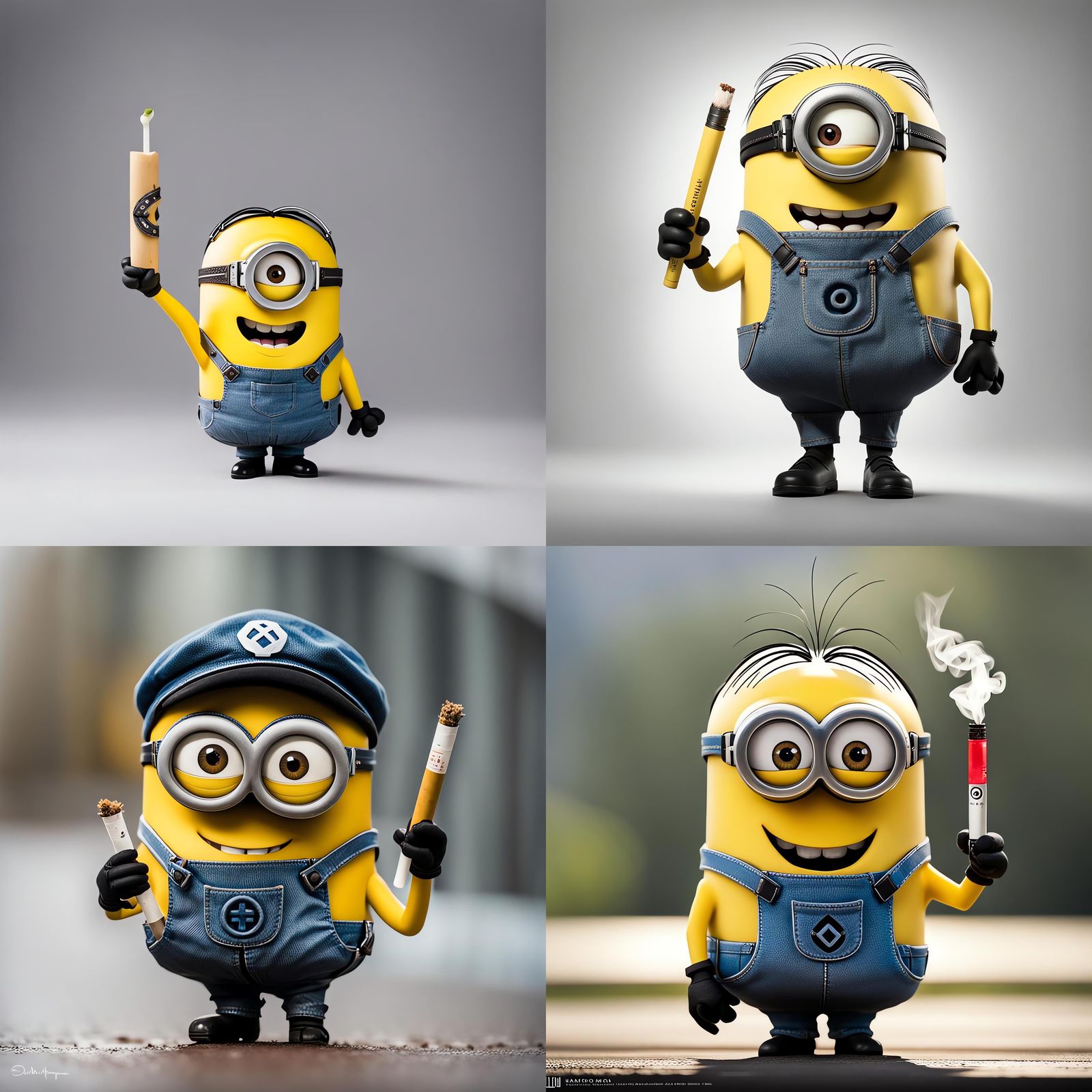 Cute Minion with Joint: Cinematic CGI Portrait