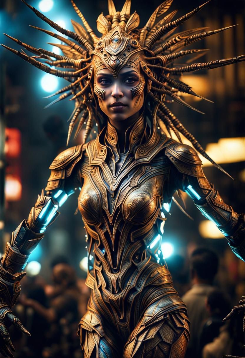 Photorealistic Aliens in Subdued, Exotic Lighting