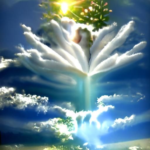 Heavenly Tree Growing From Open Book